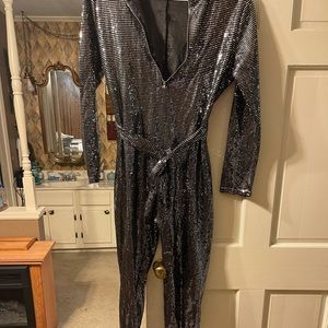Black and silver jumpsuit